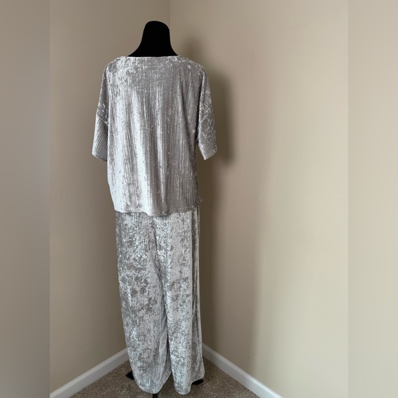 NWT Banana Republic Silver Wide Leg Pants & Top Set - Picture 5 of 12